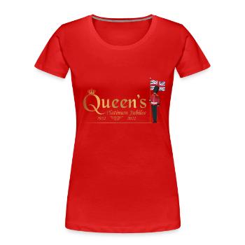 Britische Königin Monarchie Platin Jubiläum 1952 2022 - Frauen Premium Bio T-Shirt - Rot - Vorne - Mia (176cm)