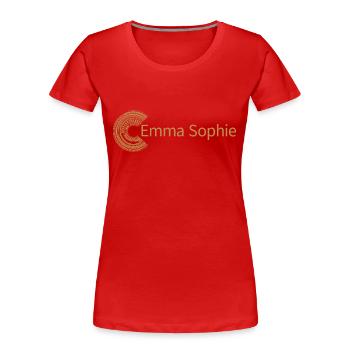 Pour Emma Sophie - T-shirt bio Premium Femme - rouge - Devant - Mia (176cm)