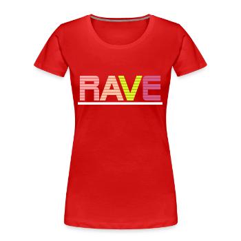 Rave - T-shirt bio Premium Femme - rouge - Devant - Mia (176cm)