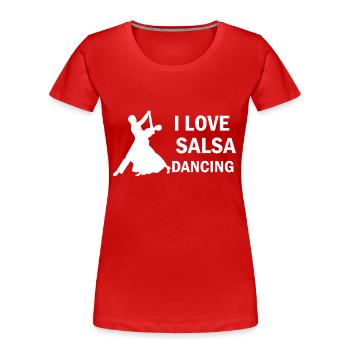 Dancing Dance Music - Women's Premium Organic T-Shirt - red - Front - Mia (176cm)