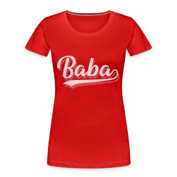 Baba - T-shirt bio Premium Femme - rouge - Devant - Mia (176cm)