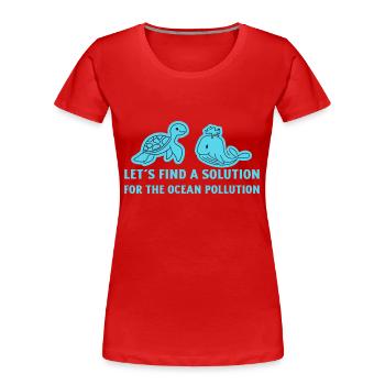Marine Conservation - Women's Premium Organic T-Shirt - red - Front - Mia (176cm)