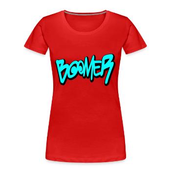 Boomer - T-shirt bio Premium Femme - rouge - Devant - Mia (176cm)