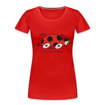 Flotter Käfer - Frauen Premium Bio T-Shirt - Rot - Vorne - Mia (176cm)