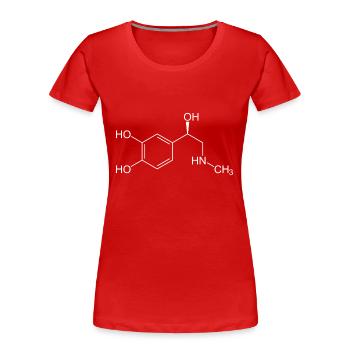 Adrenaline structural formula - Women's Premium Organic T-Shirt - red - Front - Mia (176cm)