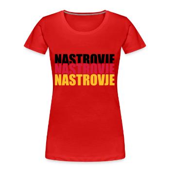 Nastrovje Deutschland Germany Fan Shirt - Frauen Premium Bio T-Shirt - Rot - Vorne - Mia (176cm)
