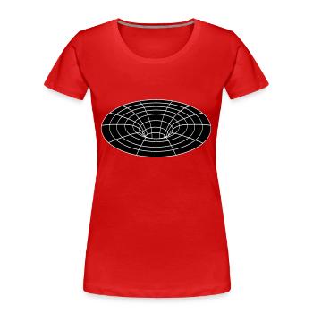 schwarzes Loch - Frauen Premium Bio T-Shirt - Rot - Vorne - Mia (176cm)
