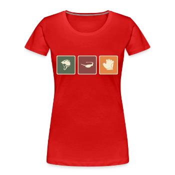 bike bike gravelbike on tour - Women's Premium Organic T-Shirt - red - Front - Mia (176cm)