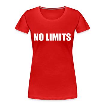 No limits - Frauen Premium Bio T-Shirt - Rot - Vorne - Mia (176cm)
