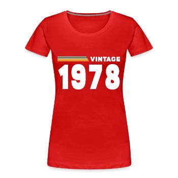 1978 vintage - Women's Premium Organic T-Shirt - red - Front - Mia (176cm)