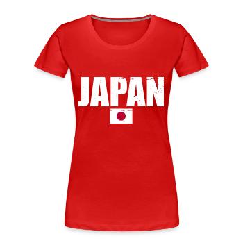 Japan Japanese Flag Japanese - Women's Premium Organic T-Shirt - red - Front - Mia (176cm)