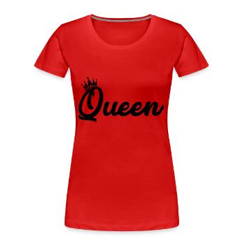 Queen - Frauen Premium Bio T-Shirt - Rot - Vorne - Mia (176cm)