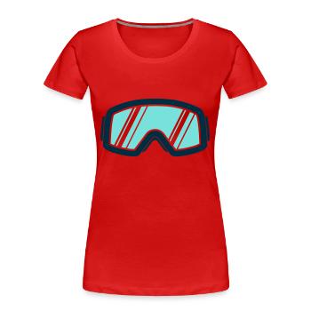 Ski goggles - Women's Premium Organic T-Shirt - red - Front - Mia (176cm)