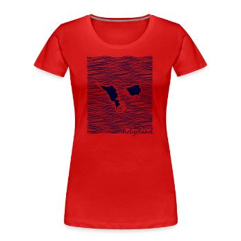Helgoland, Schleswig-Holstein/Germany, North Sea - Women's Premium Organic T-Shirt - red - Front - Mia (176cm)