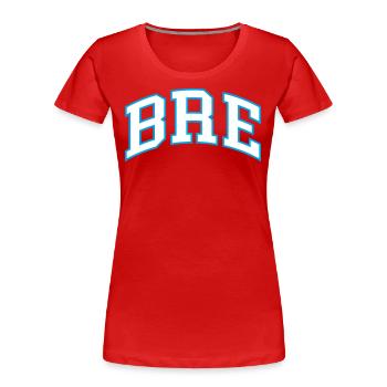 Bre - Women's Premium Organic T-Shirt - red - Front - Mia (176cm)