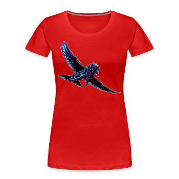Adler Pilote de chasse - T-shirt bio Premium Femme - rouge - Devant - Mia (176cm)