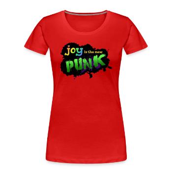 Joy is the new Punk - Frauen Premium Bio T-Shirt - Rot - Vorne - Mia (176cm)