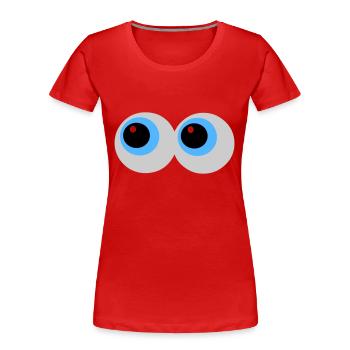 Yeux - T-shirt bio Premium Femme - rouge - Devant - Mia (176cm)