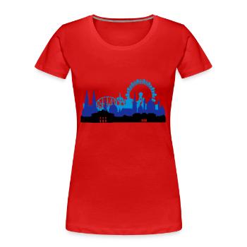 Vienne Skyline - T-shirt bio Premium Femme - rouge - Devant - Mia (176cm)