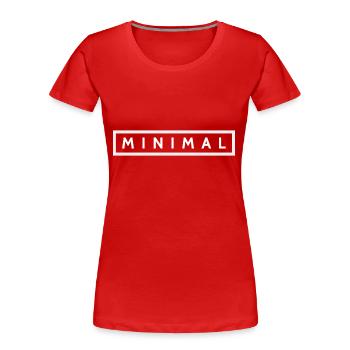 MINIMAL - Women's Premium Organic T-Shirt - red - Front - Mia (176cm)