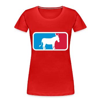 sport logo cool âne cheval poney petit packesel lan - T-shirt bio Premium Femme - rouge - Devant - Mia (176cm)