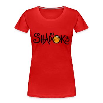 logo Shadoks - Women's Premium Organic T-Shirt - red - Front - Mia (176cm)
