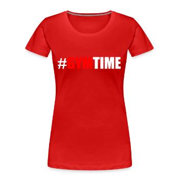 Gym - Frauen Premium Bio T-Shirt - Rot - Vorne - Mia (176cm)