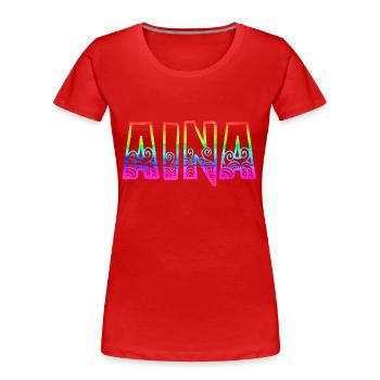 aina rs rainbow - Women's Premium Organic T-Shirt - red - Front - Mia (176cm)