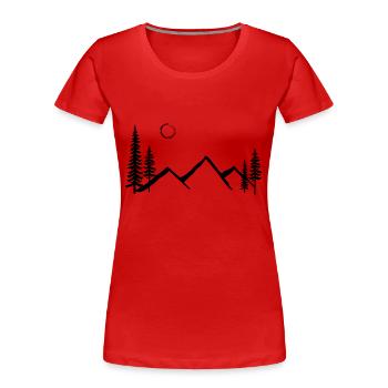 Explorer - T-shirt bio Premium Femme - rouge - Devant - Mia (176cm)