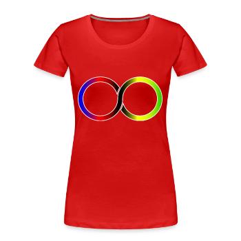 Cyclist Infinite Weltmeister - Frauen Premium Bio T-Shirt - Rot - Vorne - Mia (176cm)