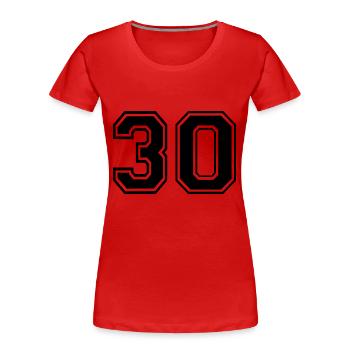 30 - Women's Premium Organic T-Shirt - red - Front - Mia (176cm)