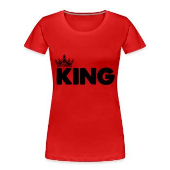 Roi - T-shirt bio Premium Femme - rouge - Devant - Mia (176cm)
