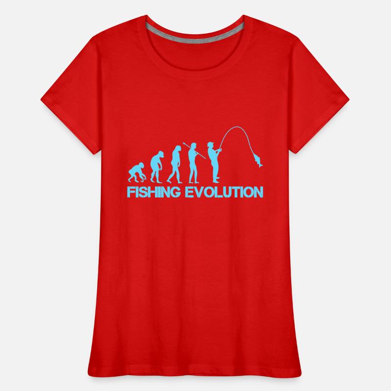 Évolution de la pêche 1 T-shirt bio Premium Femme