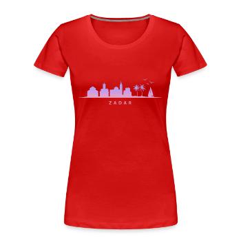 Croatie hrvatska kroatien hrv hr travel Zadar - T-shirt bio Premium Femme - rouge - Devant - Mia (176cm)