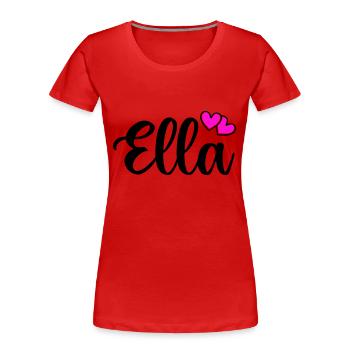 ella name - Frauen Premium Bio T-Shirt - Rot - Vorne - Mia (176cm)