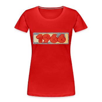 Jahr 1966 - Frauen Premium Bio T-Shirt - Rot - Vorne - Mia (176cm)