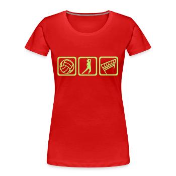 Volleyball - Frauen Premium Bio T-Shirt - Rot - Vorne - Mia (176cm)