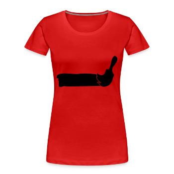 maler - Frauen Premium Bio T-Shirt - Rot - Vorne - Mia (176cm)