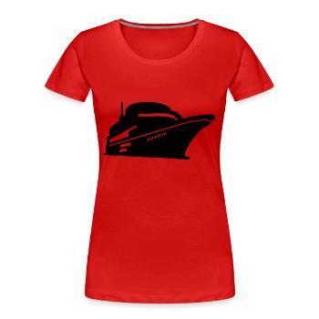 boat - Women's Premium Organic T-Shirt - red - Front - Mia (176cm)