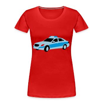 polizei - Frauen Premium Bio T-Shirt - Rot - Vorne - Mia (176cm)