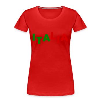 Italien flagge - Frauen Premium Bio T-Shirt - Rot - Vorne - Mia (176cm)