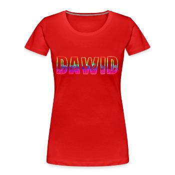 dawid rs regenbogen - Frauen Premium Bio T-Shirt - Rot - Vorne - Mia (176cm)