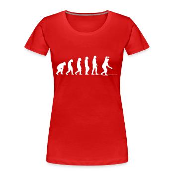 Slackline Geschenk Slackliner Tricklining - Frauen Premium Bio T-Shirt - Rot - Vorne - Mia (176cm)
