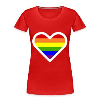 Lgbt - Women's Premium Organic T-Shirt - red - Front - Mia (176cm)