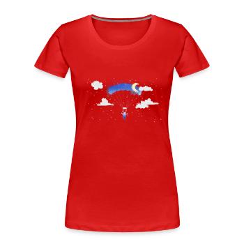 Parachute,Parachute,Graffiti,Parapente, - T-shirt bio Premium Femme - rouge - Devant - Mia (176cm)