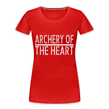 birthday present idea awesome romanticism archery - Frauen Premium Bio T-Shirt - Rot - Vorne - Mia (176cm)