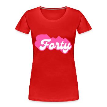 Vierzig Geburtstag - 40. Geburtstag Retro Pink - Frauen Premium Bio T-Shirt - Rot - Vorne - Mia (176cm)