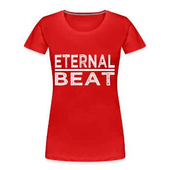 enduring classics awesome humor finding rhythm - Frauen Premium Bio T-Shirt - Rot - Vorne - Mia (176cm)