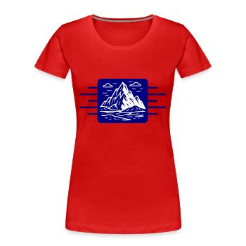 Berge Outdoor - Frauen Premium Bio T-Shirt - Rot - Vorne - Mia (176cm)