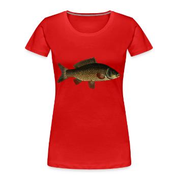fish107 - Frauen Premium Bio T-Shirt - Rot - Vorne - Mia (176cm)